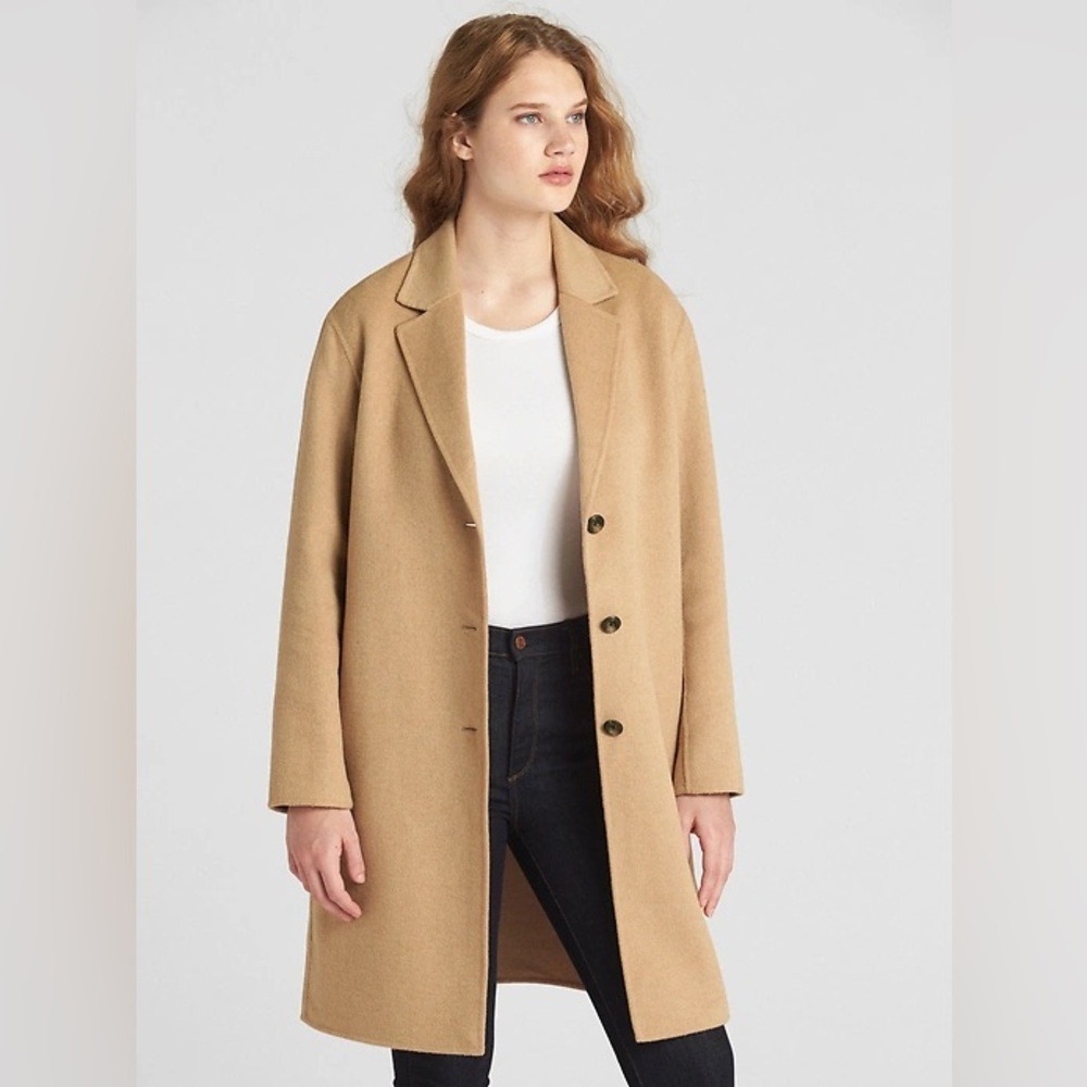 GAP ladies oversized wool blend car pea coat size XL with pockets